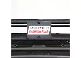 Smittybilt 18-c wrangler jl 4dr defender rack welded one-pc roof rack; textured black powder coat