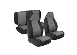 Smittybilt 97-02 tj neoprene front and rear seat cover set; black/gray