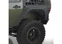 Smittybilt 07-18 wrangler jk 4 dr xrc rear corner armor; complete inner liner; black textured