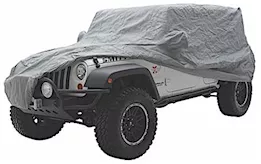 Smittybilt 07-18 wrangler jk 4dr full climate jeep cover w/storage bag; gray