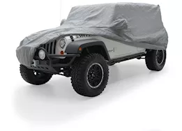 Smittybilt 07-18 wrangler jk 4dr full climate jeep cover w/storage bag; gray