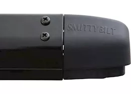 Smittybilt 97-06 wrangler tj/lj quick detach windshield header; gloss black