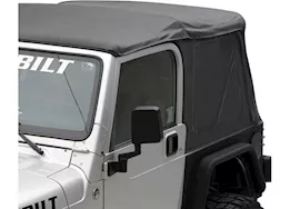 Smittybilt 97-06 wrangler tj replacement soft top w/tinted windows; black diamond