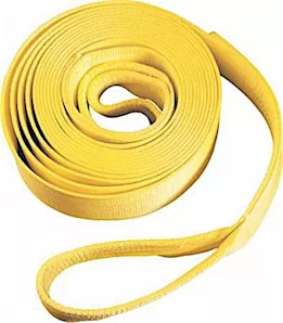 Smittybilt 2in x 20ft tow strap; yellow;  20,000 lb. rating