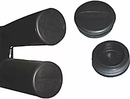 Smittybilt Tubular bumper - end caps - 3in tube - pair - black