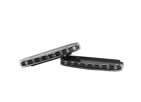 Spyder Automotive Universal drl 8 white led lights-black Main Image