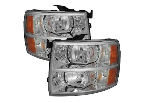 Spyder Automotive 07-13 silverado 1500/07-14 2500hd/3500hd crystal headlights-chrome Main Image