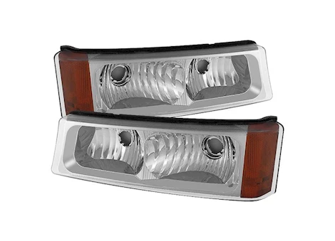 Spyder Automotive 03-06 silverado bumper lights-amber reflector-chrome Main Image