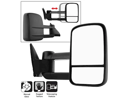 Spyder Automotive 88-98 c10 manual extendable - manual adjust mirror - right Main Image