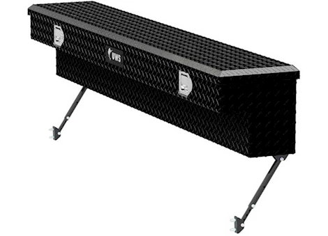 UWS/United Welding Services GLOSS BLK ALUMINUM 72IN TRUCK SIDE TOOL BOX WITH SPACE-SAVING LEGS