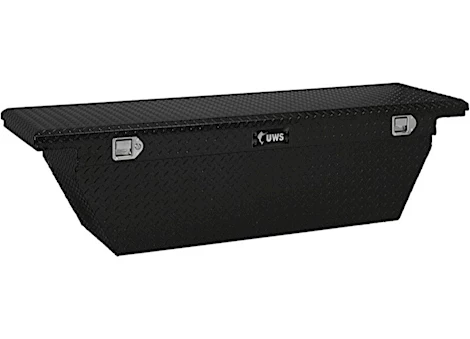 UWS/United Welding Services Gloss black 69in deep angled truck tool box, low profile Main Image