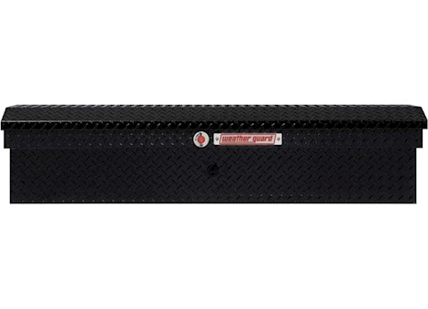 Weatherguard 56in low profile lo-side box, aluminum, gloss black, 4.0 cu ft Main Image