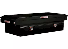 Weatherguard Saddle box, steel, full extra wide, gloss black, 15.5 cu ft