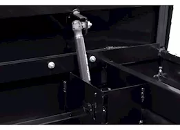 Weatherguard Saddle box, aluminum, full low profile, gloss black, 11.0 cu ft