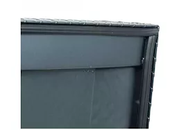 Weatherguard Saddle box, aluminum, full deep, gunmetal gray, 15.0 cu ft