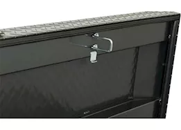 Weatherguard Saddle box, aluminum, full deep, gunmetal gray, 15.0 cu ft