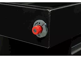 Weatherguard Saddle box, steel, full standard, gloss black, 11.0 cu ft