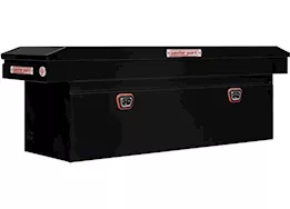 Weatherguard Saddle box, steel, full deep, gloss black, 15.0 cu ft