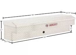 Weatherguard 56in standard profile lo-side box, aluminum, clear, 4.0 cu ft