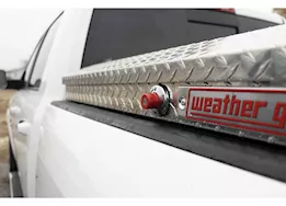 Weatherguard 56in low profile lo-side box, aluminum, clear, 4.0 cu ft
