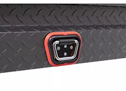 Weatherguard 56in low profile lo-side box, aluminum, textured matte black, 4.0 cu ft