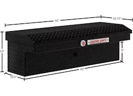 Weatherguard 41in low profile lo-side box, aluminum, gloss black, 3.0 cu ft