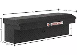 Weatherguard 41in low profile lo-side box, aluminum, textured matte black, 3.0 cu ft