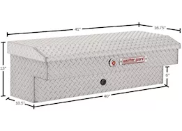 Weatherguard 41in standard profile lo-side box, aluminum, clear, 3.0 cu ft