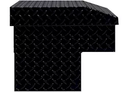 Weatherguard 41in standard profile lo-side box, aluminum, gloss black, 3.0 cu ft