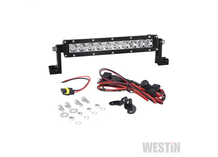 Westin Automotive Xtreme led light bar low profile single row 10 inch flex w/5w cree, black , harness & brackets incl Main Image