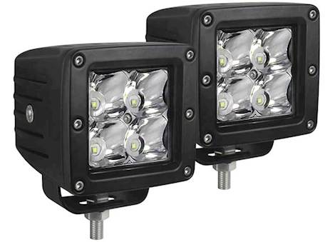 Westin Automotive HYPERQ COMPACT LED (4) 5W CREE 3 INCH X 3 INCH (SET OF 2) INCLUDES WIRING HARNESS WITH 2 CONNECTORS