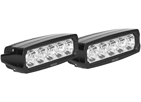 Westin Automotive Fusion5 led light bar single row 5.5in flex w/3w epistar (set of 2) black , harness & brackets incl Main Image