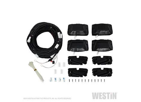 Westin Automotive INCLUDES 4 END CAPS WITH INTEGRATED LED LIGHTS AND WIRING HARNESS. BLK R5 LED LI