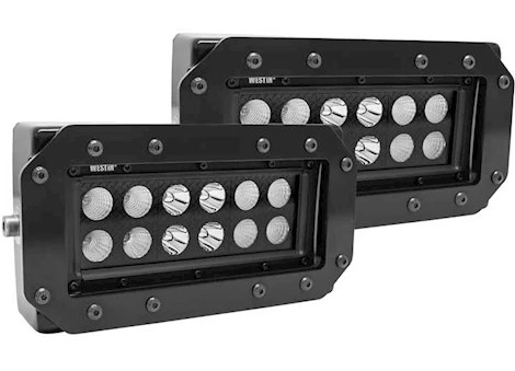Westin Automotive Includes 6 in led lights(set of 2)b-force w/wiring harness hdx flush mount led kit Main Image