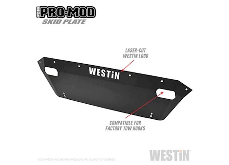 Westin Automotive 19-c ram 1500(excl. rebel)textured black pro-mod skid plate Main Image