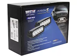 Westin Automotive Fusion5 led light bar single row 5.5in flex w/3w epistar (set of 2) black , harness & brackets incl