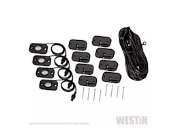 Westin Automotive 07-c wrangler/18-c wrangler jl black led rock light kit