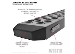 Westin Automotive Textured black running boards 54 inches textured black grate steps running board (brkt sold sep)