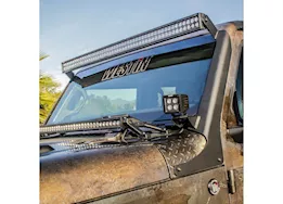 Westin Automotive 18-c wrangler/20-c gladiator textured black pillar led light mount