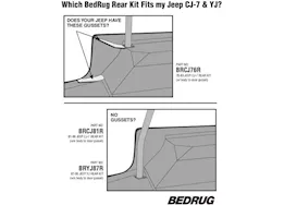 BedRug 81-86 jeep cj7 carpet 4pc cargo kit grey bedrug includes tailgate & cargo liner w/o gussets