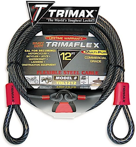 Trimax Locks TRIMAX TRIMAFLEX  DUAL LOOP MULTI-USE CABLE 12