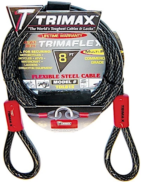 Trimax Locks TRIMAX TRIMAFLEX  DUAL LOOP MULTI-USE CABLE 8